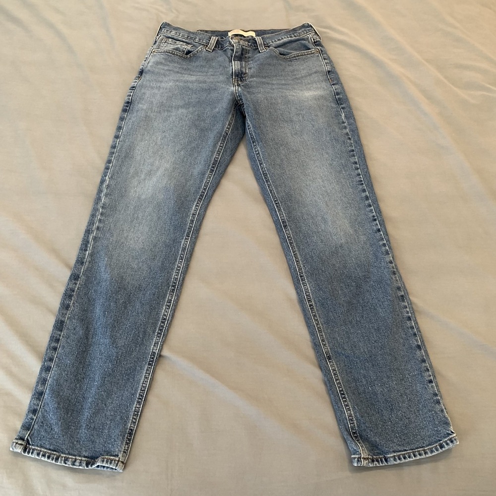 Signature Levi Strauss Athletic Jeans Mens 30x32 Blue Medium Wash Straight Faded